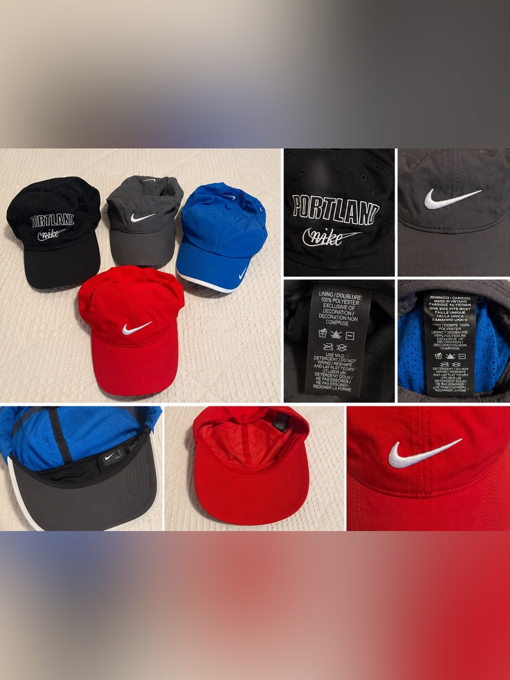 Nike Baseball Cap Set - Red, Blue, Black, Gray